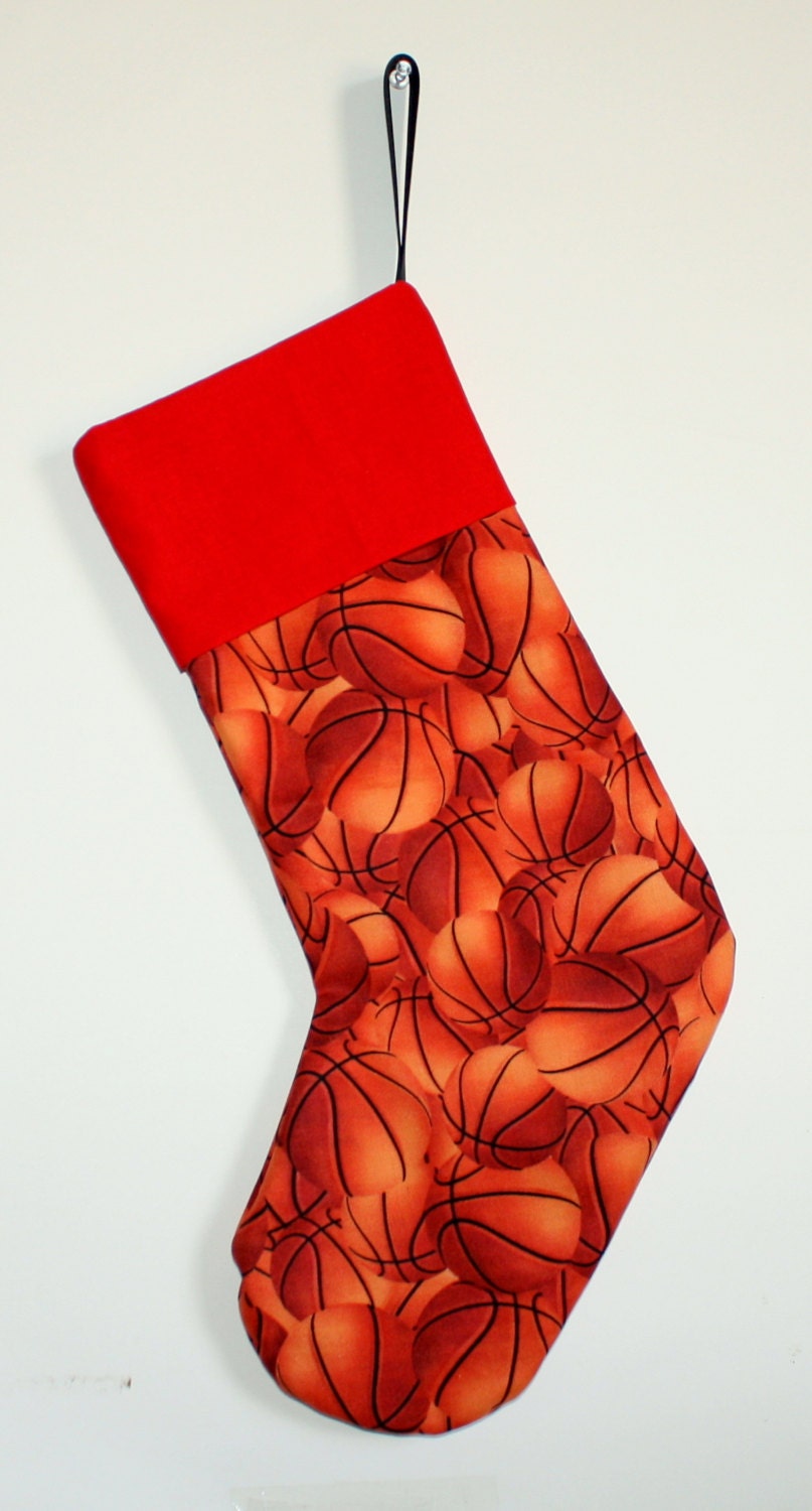Sports Christmas Stocking, Baseball, Soccer, Basketball, Man Cave Decor, Little League, NBA, Futbol