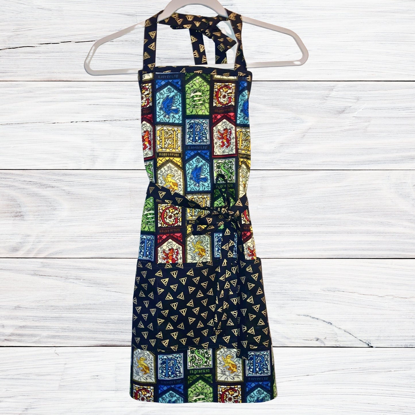 Wizard Houses Apron - Stained Glass and Gold