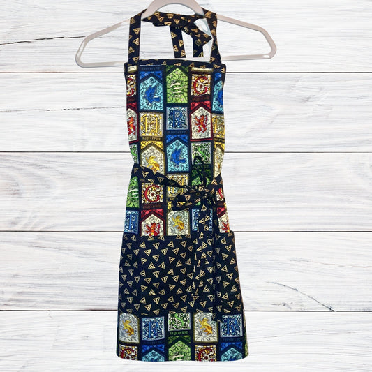 Wizard Houses Apron - Stained Glass and Gold