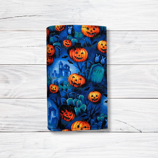 Jack o Lantern Graveyard- Adjustable Book Cover