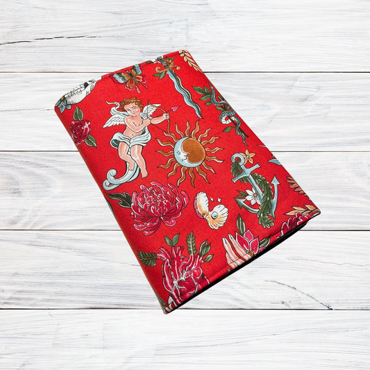 Adjustable Book Cover - RED FLASH Tattoo